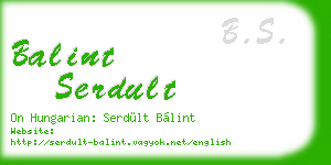 balint serdult business card