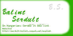 balint serdult business card